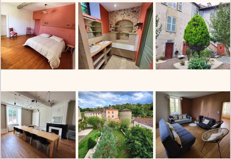 Les chambres et pièces de vie du Gîte de la Tour