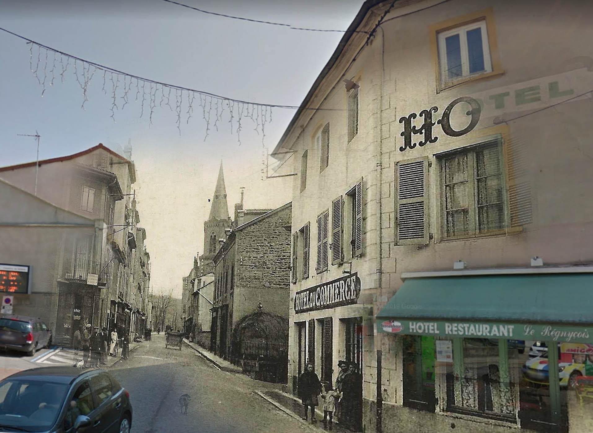 L'hôtel-restaurant, carte postale ancienne